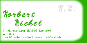 norbert michel business card
